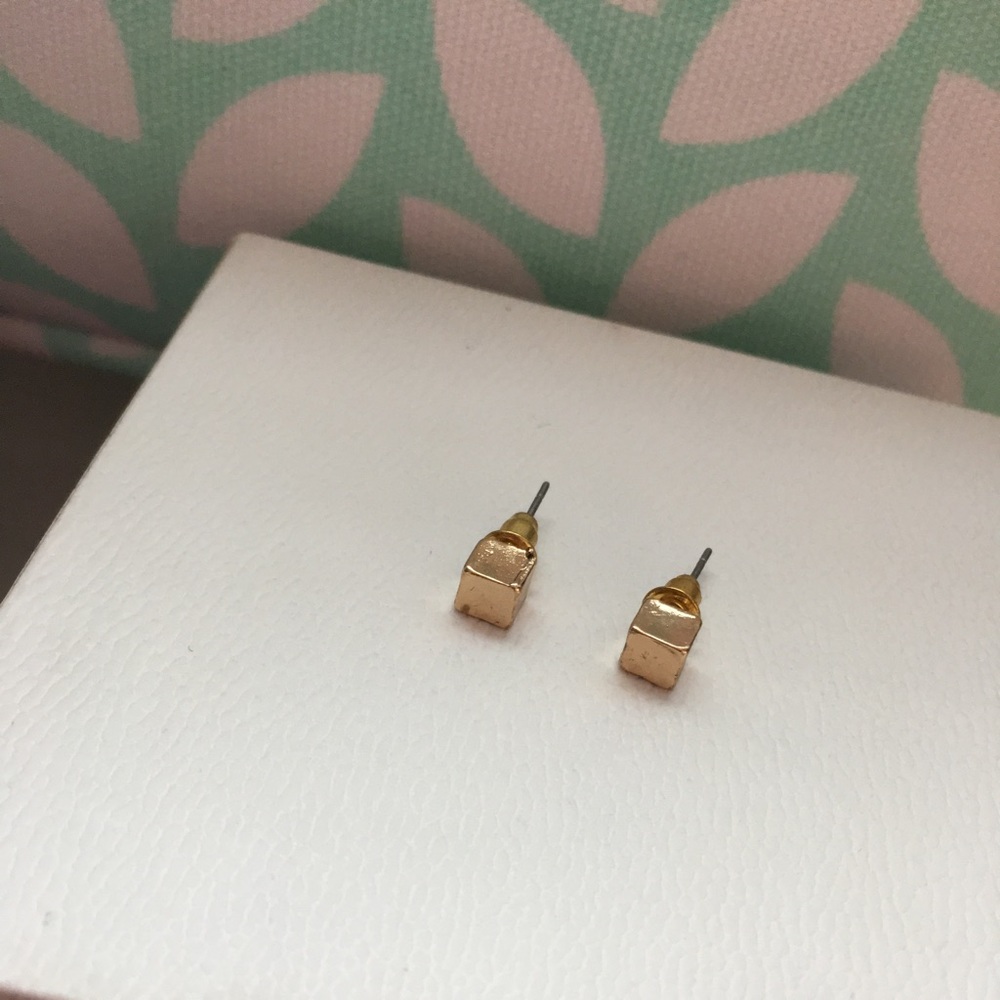 Gold Square Earrings